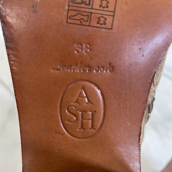 Ash Women’s Ivana Tan Suede Leather Stack Heel Zipper Ankle Boot Euro 38 US 7.5 - Picture 12 of 14